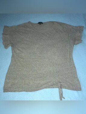 𝅺Alison Andrews knotted waist eyelet short sleeves size XL